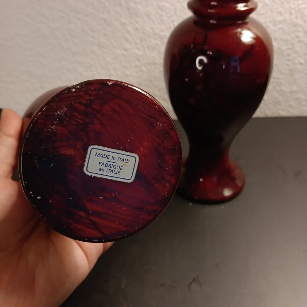 EXQUISITE Pair of Variegated Marble 7